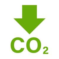 reducción de las emisiones de co2 icono vector detener signo de cambio climático para diseño gráfico, logotipo, sitio web, redes sociales, aplicación móvil, ilustración de interfaz de usuario