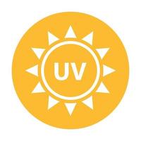 UV radiation icon vector solar ultraviolet light symbol for graphic design, logo, website, social media, mobile app, UI illustration.