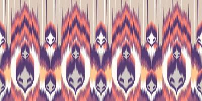 Ethnic fabric pattern Designed from geometric shapes Ethnic Asian style fabric pattern Used for home decoration, carpet work, indoor and outdoor use. vector