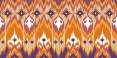 Ethnic fabric pattern Designed from geometric shapes Ethnic Asian style fabric pattern Used for home decoration, carpet work, indoor and outdoor use. vector