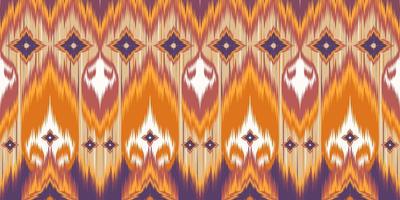 Ethnic fabric pattern Designed from geometric shapes Ethnic Asian style fabric pattern Used for home decoration, carpet work, indoor and outdoor use. vector