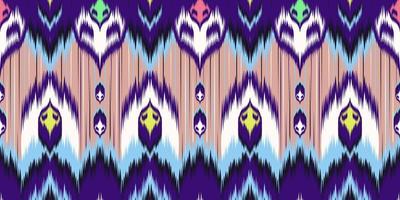 Ethnic fabric pattern Designed from geometric shapes Ethnic Asian style fabric pattern Used for home decoration, carpet work, indoor and outdoor use. vector