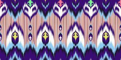 Ethnic fabric pattern Designed from geometric shapes Ethnic Asian style fabric pattern Used for home decoration, carpet work, indoor and outdoor use. vector