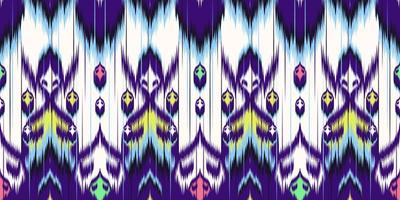 Ethnic fabric pattern Designed from geometric shapes Ethnic Asian style fabric pattern Used for home decoration, carpet work, indoor and outdoor use. vector