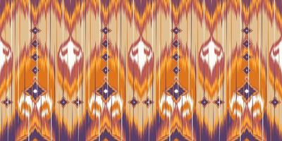 Ethnic fabric pattern Designed from geometric shapes Ethnic Asian style fabric pattern Used for home decoration, carpet work, indoor and outdoor use. vector