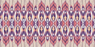 Ethnic fabric pattern Designed from geometric shapes Ethnic Asian style fabric pattern Used for home decoration, carpet work, indoor and outdoor use. vector