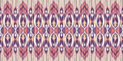 Ethnic fabric pattern Designed from geometric shapes Ethnic Asian style fabric pattern Used for home decoration, carpet work, indoor and outdoor use. vector