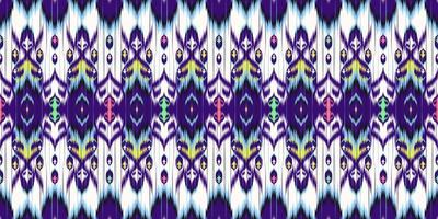Ethnic fabric pattern Designed from geometric shapes Ethnic Asian style fabric pattern Used for home decoration, carpet work, indoor and outdoor use. vector