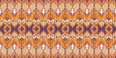 Ethnic fabric pattern Designed from geometric shapes Ethnic Asian style fabric pattern Used for home decoration, carpet work, indoor and outdoor use. vector