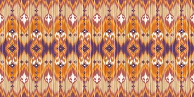 Ethnic fabric pattern Designed from geometric shapes Ethnic Asian style fabric pattern Used for home decoration, carpet work, indoor and outdoor use. vector