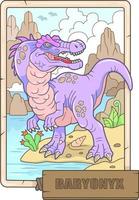 prehistoric dinosaur Baryonyx, design illustration vector