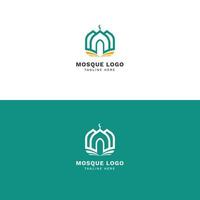 moderno mezquita logo para islámico marca vector