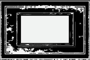 square frame with Grunge black ink ornament around the edges, white background in vector EPS format B