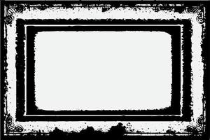 square frame with Grunge black ink ornament around the edges, white background in vector EPS format B