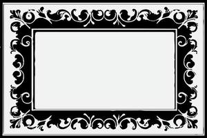 square frame with Grunge black ink ornament around the edges, white background in vector EPS format.