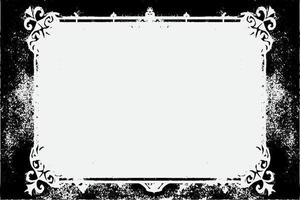 square frame with Grunge black ink ornament around the edges, white background in vector EPS format.