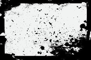 cuadrado marco con grunge negro tinta ornamento alrededor el bordes, blanco antecedentes en vector eps formato si