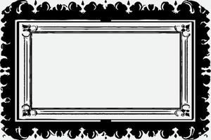 square frame with Grunge black ink ornament around the edges, white background in vector EPS format.