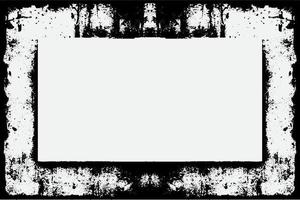 square frame with Grunge black ink ornament around the edges, white background in vector EPS format.