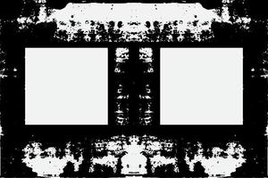 square frame with Grunge black ink ornament around the edges, white background in vector EPS format B