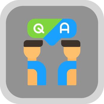 Questioin And Answer Vector Icon Design