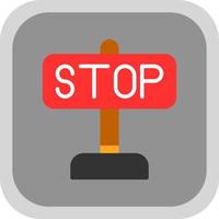 Stop Vector Icon Design