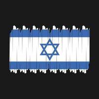 vector de pincel de bandera de israel