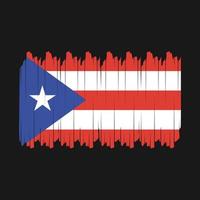 Puerto Rico Flag Brush Vector