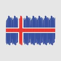 Iceland Flag Brush Vector