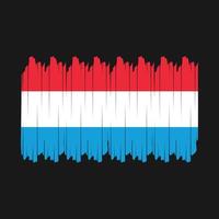 Luxembourg Flag Brush Vector