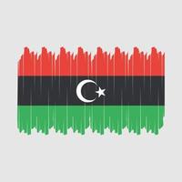 vector de pincel de bandera de libia