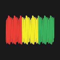 Guinea Flag Brush Vector