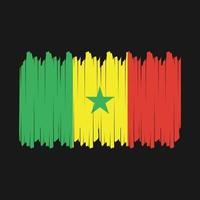 Senegal Flag Brush Vector