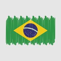 vector de pincel de bandera de brasil