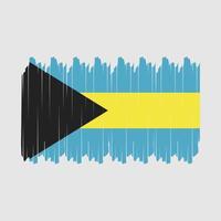 Bahamas Flag Brush Vector