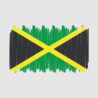 vector de pincel de bandera de jamaica