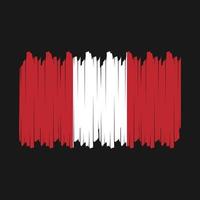 Peru Flag Brush Vector