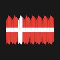 Denmark Flag Brush Vector