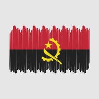 vector de pincel de bandera de angola