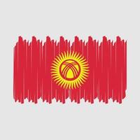 Kyrgyzstan Flag Brush Vector