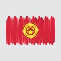 Kyrgyzstan Flag Brush Vector