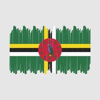 Dominica Flag Brush Vector