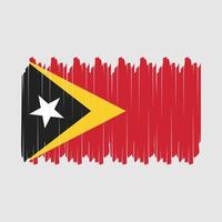 East Timor Flag Brush Vector