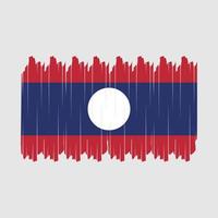 Laos Flag Brush Vector