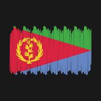 vector de pincel de bandera de eritrea