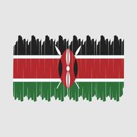 Kenya Flag Brush Vector