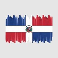 vector de pincel de bandera de república dominicana