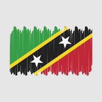 Saint Kitts Flag Brush Vector