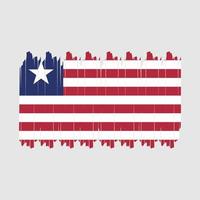 Liberia Flag Brush Vector