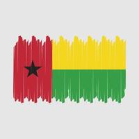 Guinea Bissau Flag Brush Vector